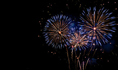 Wall Mural - fireworks in the night sky-generative ai