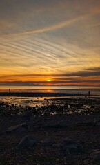 sunset on the beach