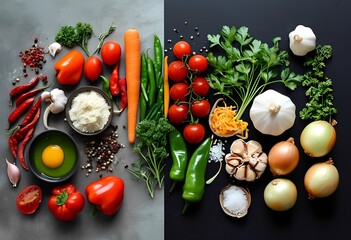 Poster - vegetables on the table