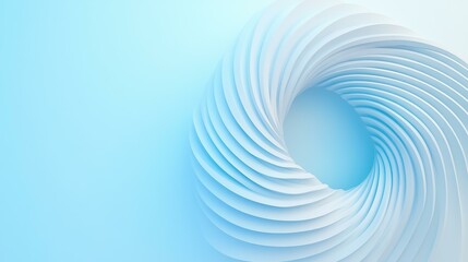 Wall Mural - Explore a mesmerizing 3D light blue spiral design, perfect for adding elegance to your space with its futuristic aesthetic.