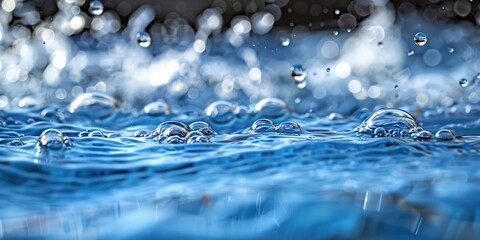 Wall Mural - drops of water on a glass