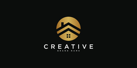 Poster - Modern creative home logo design concept. Premium Vector