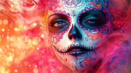 Poster - Abstract Day of the Dead art in a conceptual framework