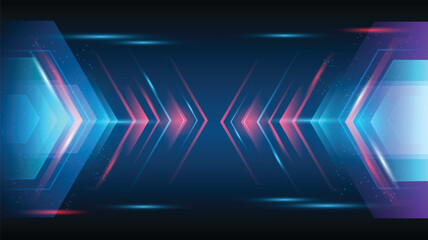 Wall Mural - abstract background technology high speed racing for sports of long exposure light on black backgrou