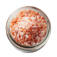 Pink Himalayan salt isolated on transparent background