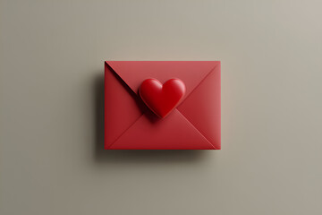 Envelope letter paper love 3d icon