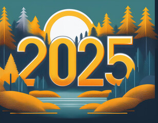 Happy New Year 2025 Concept