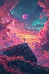 Poster - Dreamlike lofi background with surreal details.