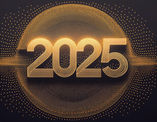 Wall Mural - Happy New Year 2025 Concept