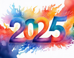 Wall Mural - Happy New Year 2025 Concept