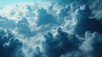 deep blue tint color tone cloud sky cloudscape nature for background