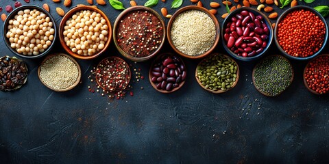 Wall Mural - red and green lentils