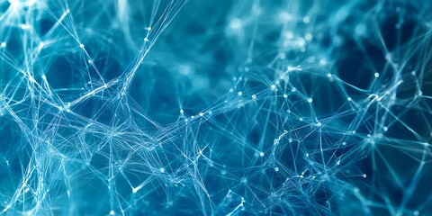 Digital abstract background digits in blue and black data nodes, technological design modern illustration computer and high tech concept