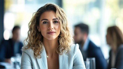 Canvas Print - Professional Woman in Modern Office Setting