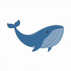 Wall Mural - whale illustration isolated on white