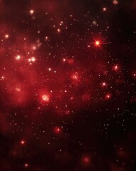 Wall Mural - dark red 2d cartoon background featuring galaxy stars abstract blurred backdrop with gradient ideal 