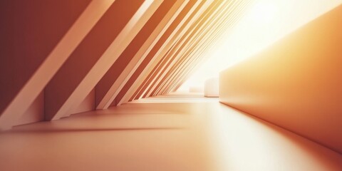 Wall Mural - futuristic abstract surface with an infinite corridor in a 3d illustration