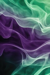 Wall Mural - abstract wavy background in shades of green and violet