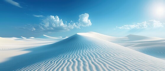 Wall Mural - Serene White Sand Dunes Under Clear Blue Sky