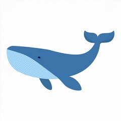 Wall Mural - whale illustration isolated on white