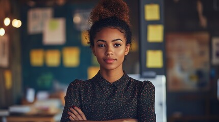 Sticker - Confident Young Woman in Creative Workspace