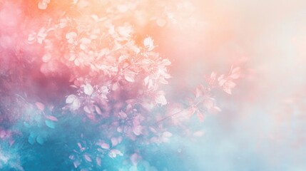 Poster - soft pastel abstract background for holidays featuring a delicate floral palette in a joyful and dre