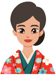 Wall Mural - Traditional Japanese Woman Avatar