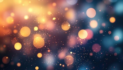 Poster - abstract background with soft light bokeh and blurred elements