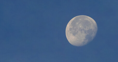 Wall Mural - full moon over blue sky