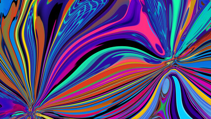 Colorful abstract psychedelic and fluid background for music