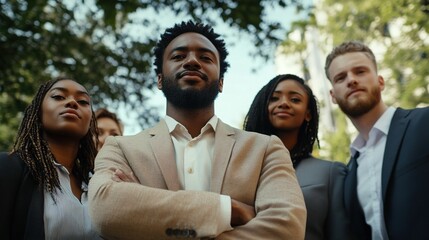 Poster - Confident Group of Professionals Outdoors