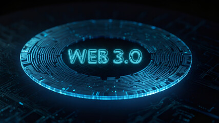 Tiny chip with text web 3.0