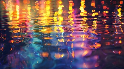 Aufkleber - Vibrant bokehs mirror lovely light
