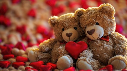 Wall Mural - Valentine s Day Teddy Bears