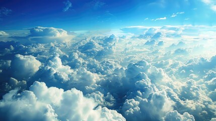 Stunning blue sky and white cloud