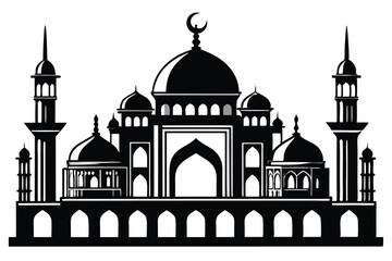 Wall Mural - Masjid vector silhouette