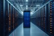 © Leo Rohmann - Modern data center with rows of servers symbolizing fast data processing organized infrastructure and advanced IT systems