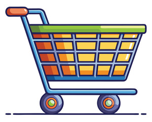 Shopping cart vector illustration