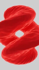 Wall Mural - abstract spinning liquid red spiral transforming with ripples, seamless loop. design. colorful unusu