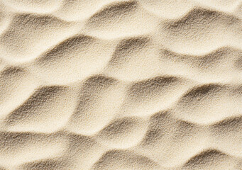 Wall Mural - Aerial view of white sand texture forming wavy shapes background