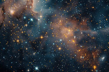 Leinwandbilder - A stunning view of distant galaxies and stars captured in the depths of space shows intricate cosmic patterns and vibrant colors illuminated by ancient starlight