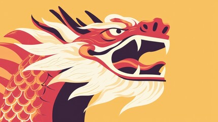 Sticker - Fierce Chinese Dragon Illustration