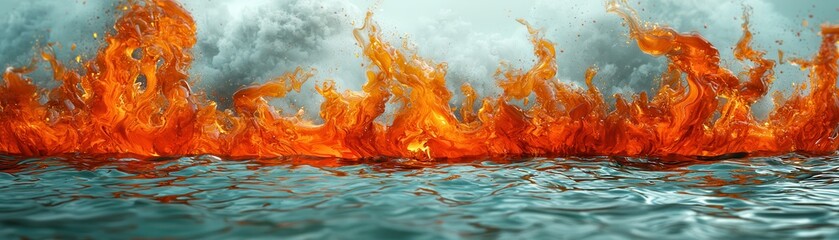 Wall Mural - Fire and Water.