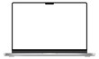 © Ankit - Apple MacBook pro realistic laptop device mockup template. Modern technology computer blank screen vector illustration