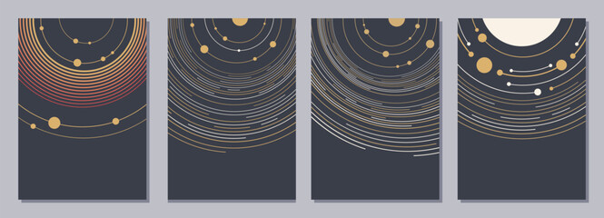 Wall Mural - set of flyers, posters, banners, placards, brochure design templates a6 size. graphic design templat