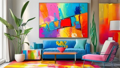 Vibrant Abstract Energy Burst for Home or Office Decor