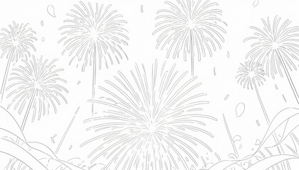 Happy new year eve Elegant fireworks illustration background 