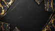 © Александр Марченко - Black and gold marble texture background creating luxury frame