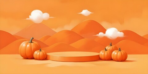 Wall Mural - 3D illustration Halloween Background wallpaper