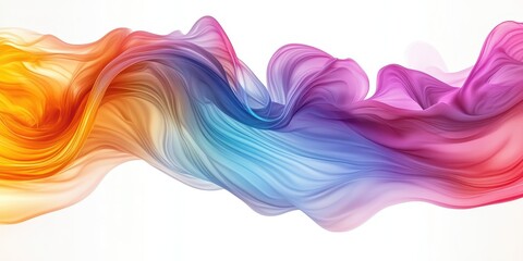 Wall Mural - A vibrant swirl of colorful waves creating a dynamic and fluid abstract design.